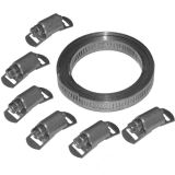 Endlosschellen-Set Edelstahl (W4) - 3 m Band (8mm) - 8 K�pfe